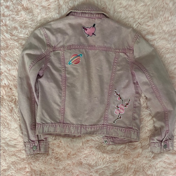 GAP Kids Light Pink Jean Jacket with Fun Patches - Picture 7 of 7